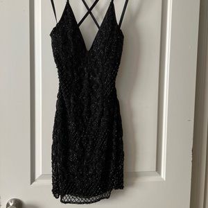 Black Primavera cocktail dress, size 8